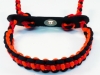 Black and Neon Orange with Red Pin Stripe